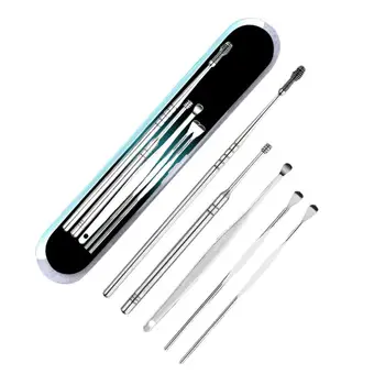 

Ear Care 5Pcs/Set Stainless Steel Ear Tapping Ear Clean Earwax Skimmed Ear Selection 2JY19