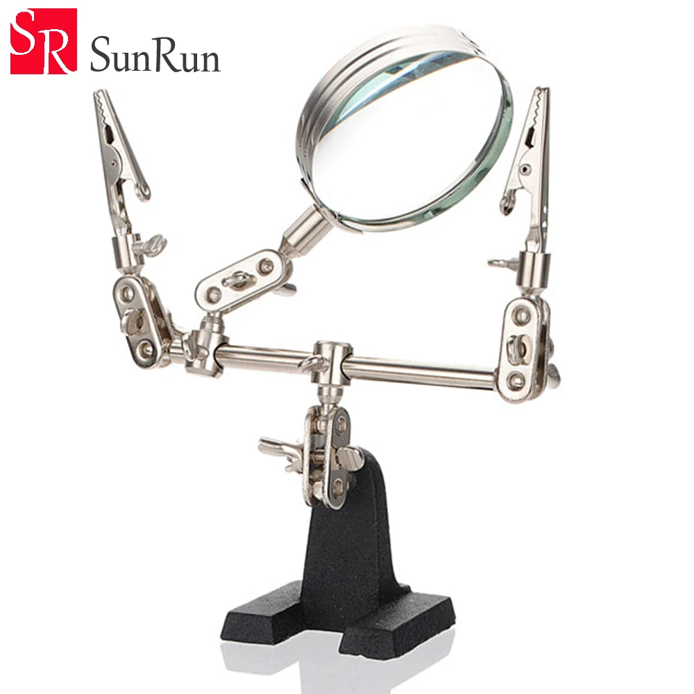 Bras flexible deux main Fer à Souder Support Stand Pince etau Clip Pince Outil