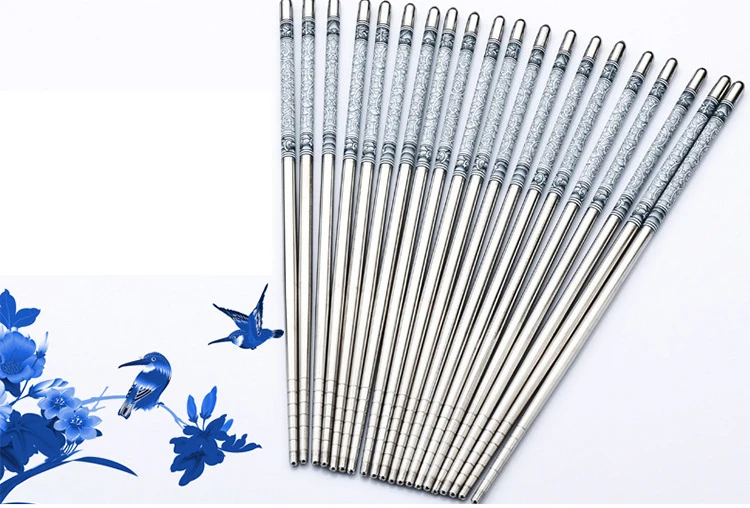 5 пар китайские палочки для еды из нержавеющей стали 8 дюйма|sticks chinese|stainless steel