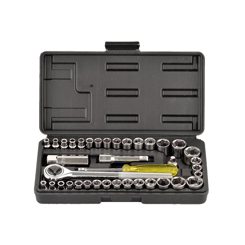 

40pcs 3/8 Inch Socket Wrench Set Household Car Repair Tool Sets Sleeve Screwdriver Kit Automobile Motorcycle Case Hex Socket Set