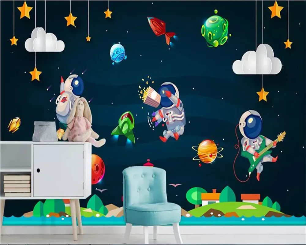 Настенная бумага для домашнего декора из мультфильма ручная нарисованная
