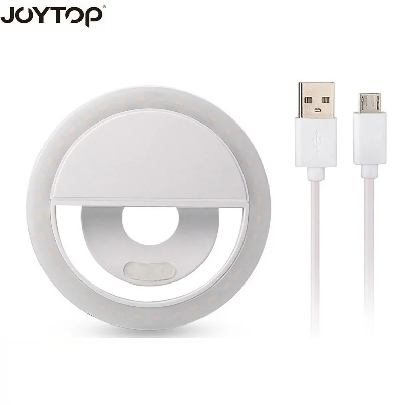 

JOYTOP USB charge LED Selfie Ring Light for iPhone Supplementary Lighting Night Darkness Selfie Enhancing for phone Fill Light