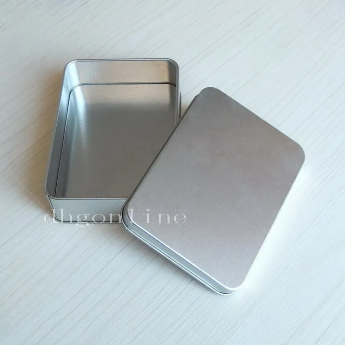 

2 pcs Storage Case Container Small Box Height 35mm 48mm 65mm Tinplate Iron Tin Square Nickle