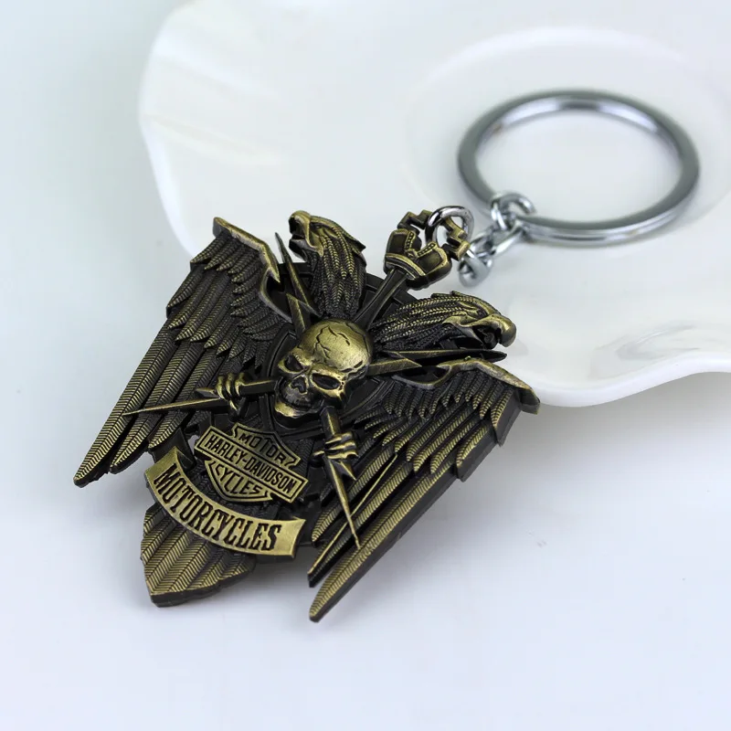 New Fashion Harley Motorcycle Keychain The Eagle Skull keychain Pendant