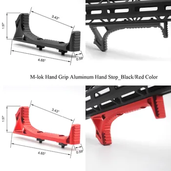 

Aplus Black/Red Color_Aluminum Handstop Tactical M-lok Style Hand Stop Kit Ultralight Anoidzed Free Shipping