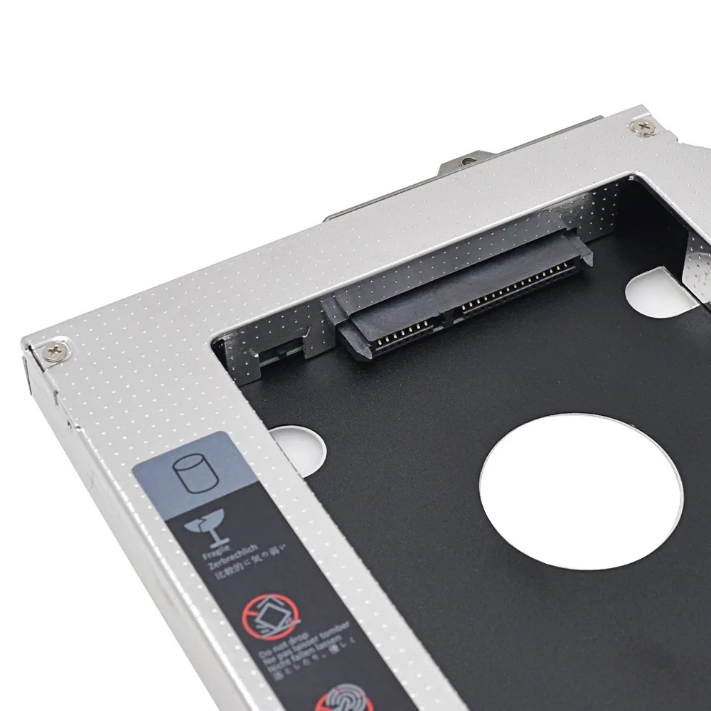 3.5 inch hdd case High Quality 2nd HDD Caddy 12.7mm SATA III 2.5" SSD Hard Disk Case for HP EliteBook 8460p 8470p 8460W 8470w DVD-ROM Optical Bay laptop hard disk case