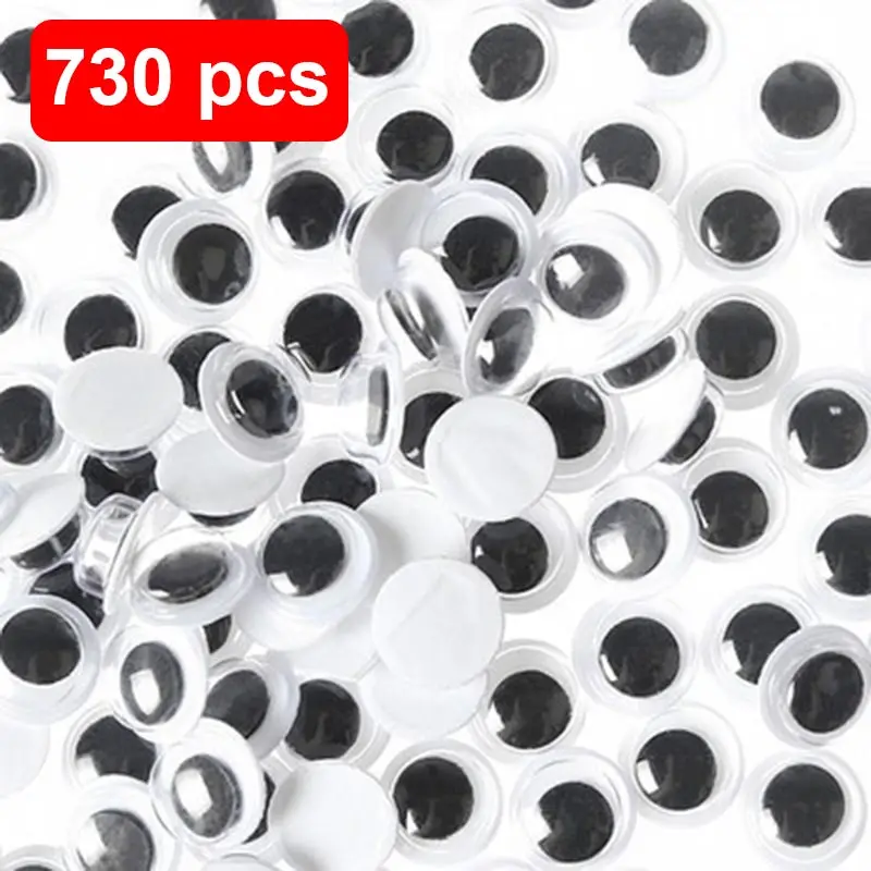 

730pcs Handmade Sew Eye Wiggle Doll eyes New Accessories with box 4mm-18mm Movable googly Friendly Plastic Dolls Eyes Dropship