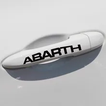 4 Pieces For ABARTH Handle Car Stickers Decal Car-Styling For fiat 500 grande punto bravo doblo panda ducato linea accessories