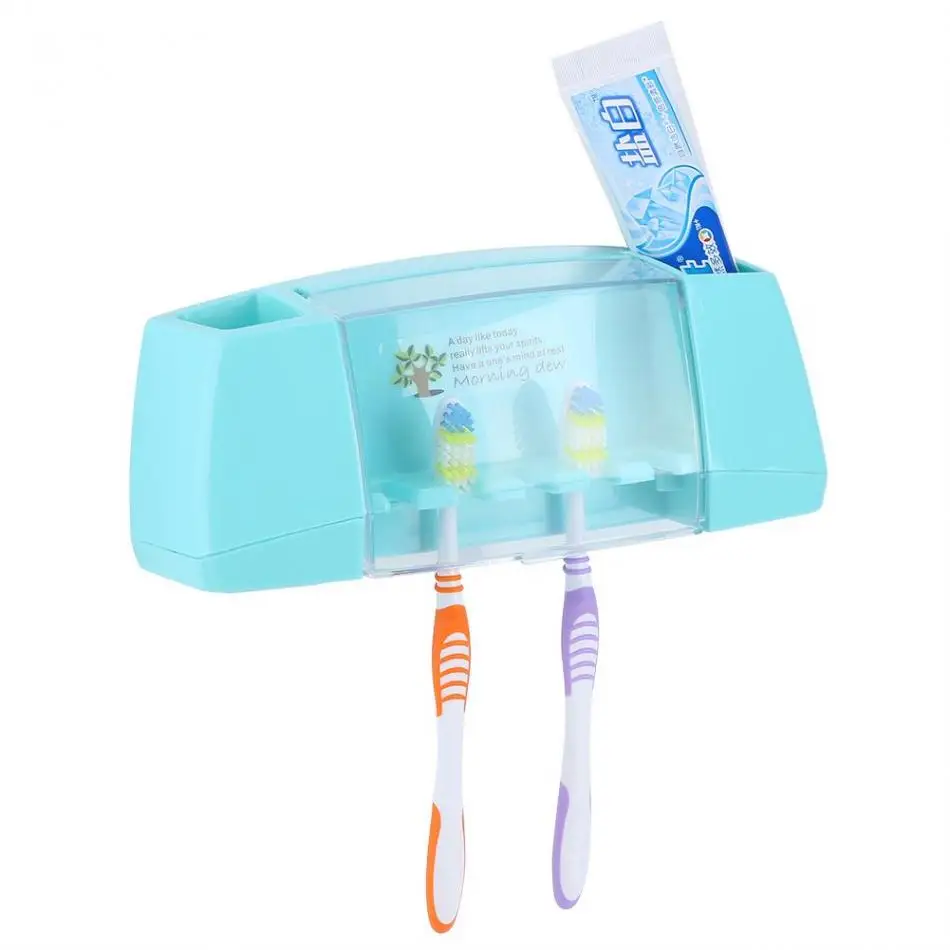 Аксессуары для ванной комнаты держатель для зубной щетки на присоске пластиковый органайзер для зубной щетки чехол для хранения с пылезащитной крышкой