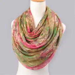 Женский красивый разноцветный узор вуаль шаль wrap s шарф женские шарфы платок хиджаб шарф 40FE25