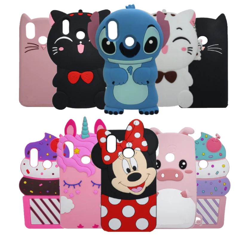 

Redmi note5 Phone Cover For Xiaomi redmi note 5 Pro Case 3D Silicon Cupcake Cat Cartoon Soft Case For redmi note 5 5.99 inch
