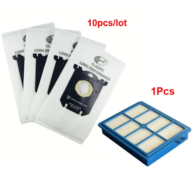 

1pcs Replacement H12 HEPA Filter & 10pcs Dust Bag for Philips Electrolux EFH12W AEF12W FC8031 EL012W Vacuum Cleaner S-BAG