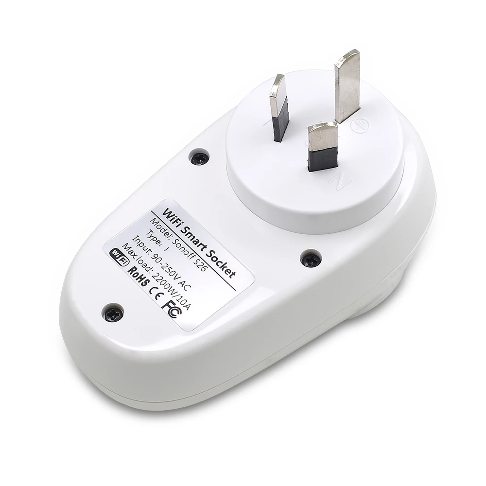 Sonoff S26 универсальная интеллектуальная розетка Wi Fi AU/CN/EU/UK/US беспроводная вилка для