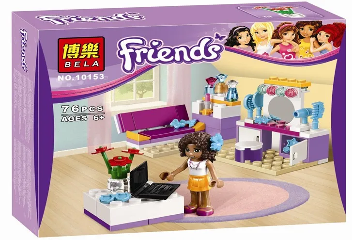 BELA 10153 Friends Andrea's Bedroom Building Blocks Educational Toys For Children Compatible 