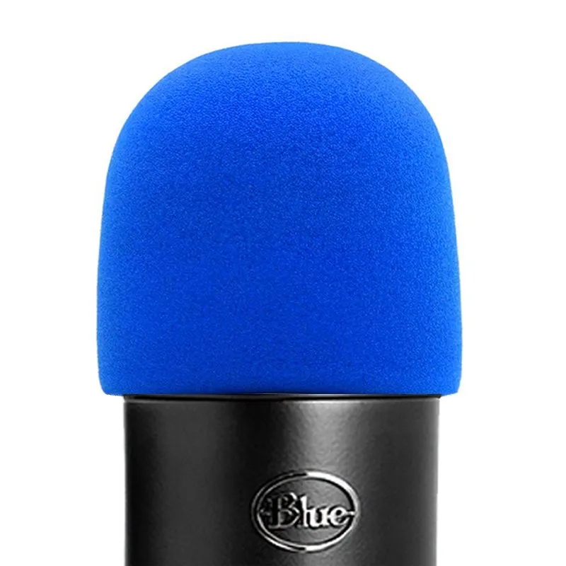 SHELKEE пенный(мягкий) Микрофон ветрового стекла для синих Yeti, Yeti Pro конденсаторный микрофоны-как поп-фильтр для микрофонов синий