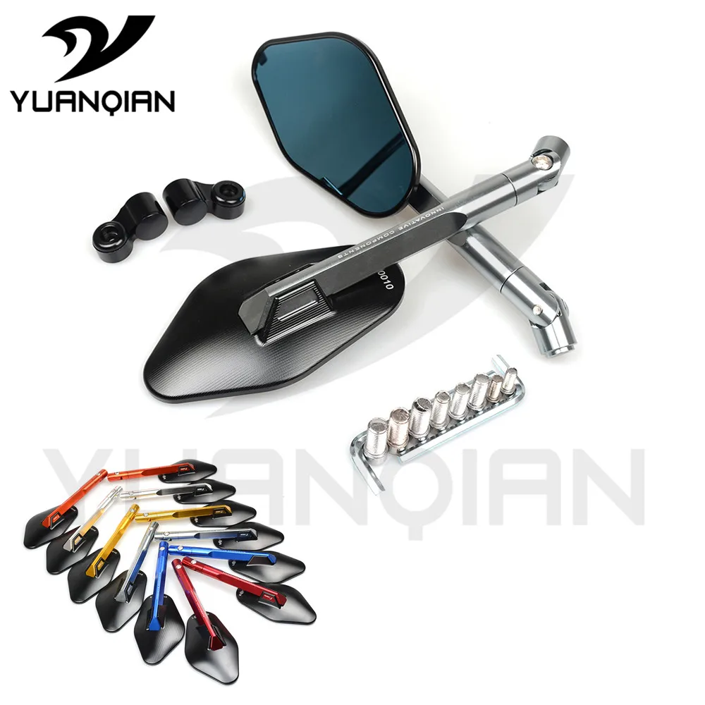 6 Colors CNC Aluminum Paired motorcycle rearview mirrors Universal Motorbike Scooters Side Mirrors FOR ktm Suzuki Yamaha Honda