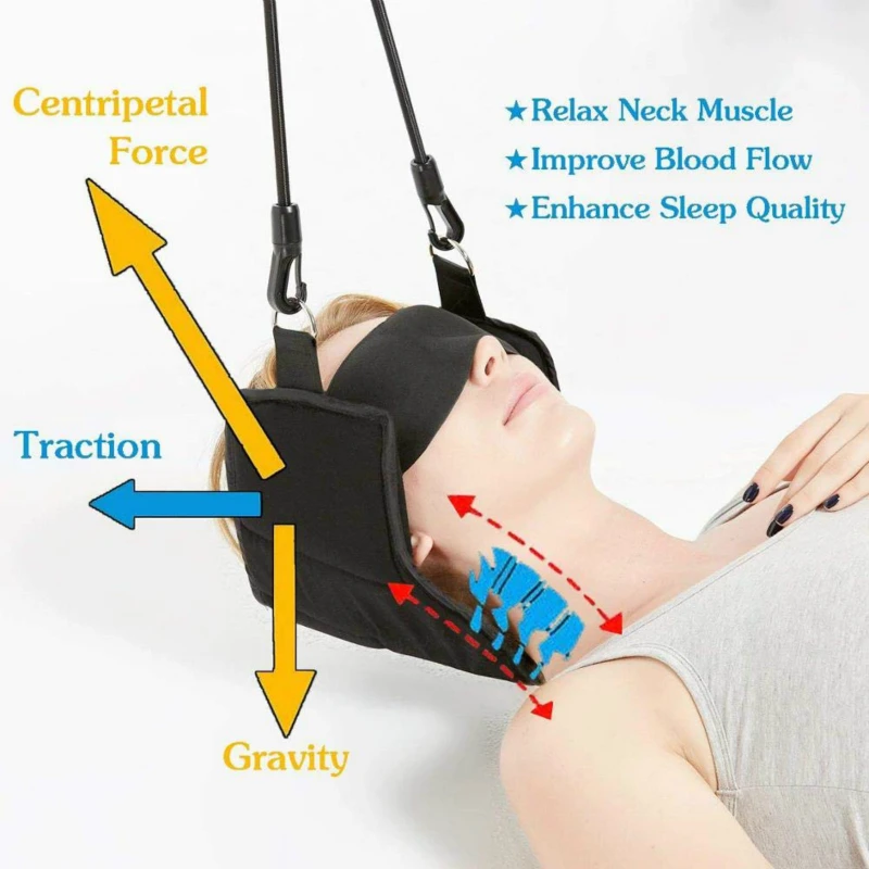 Portable Neck Hammock Neck Traction Head Hammock for Cervical Neck Traction Relief Headache Shoulder Tension Muscles Pain Portable Neck Hammock Neck Traction Head Hammock for Cervical Neck Traction Relief Headache Shoulder Tension Muscles Pain
