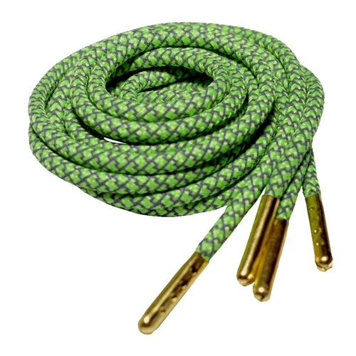 Круглые Шнурки 3м отражающие шнурки высокое качество безопасности шнурки золотые металлические головы 120 см/47 дюймов - Цвет: neon green