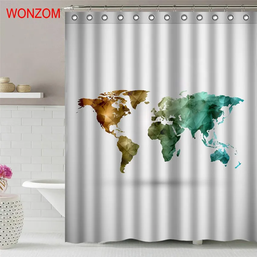 1 قطع wonzom خريطة العالم ديكور العلم الوطني للماء ستارة الحمام كورتينا دي بانو 2017 حمام ستارة الديكور هدية 1 قطع wonzom خريطة العالم ديكور العلم الوطني للماء ستارة الحمام كورتينا دي بانو 2017 حمام ستارة الديكور هدية