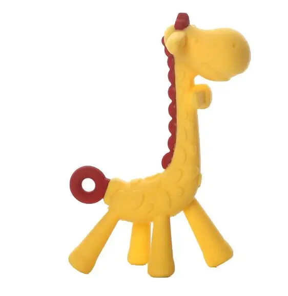 Жираф силиконовый кулон или грызунок Baby Жираф силиконовый Прорезыватель Цепочки и ожерелья-безопасный для детей жевать, сосать и любовь b0807