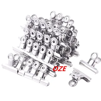 

60Pcs Children Exam Paper File Stainless Steel 5cm Width Binder Clips Clamp