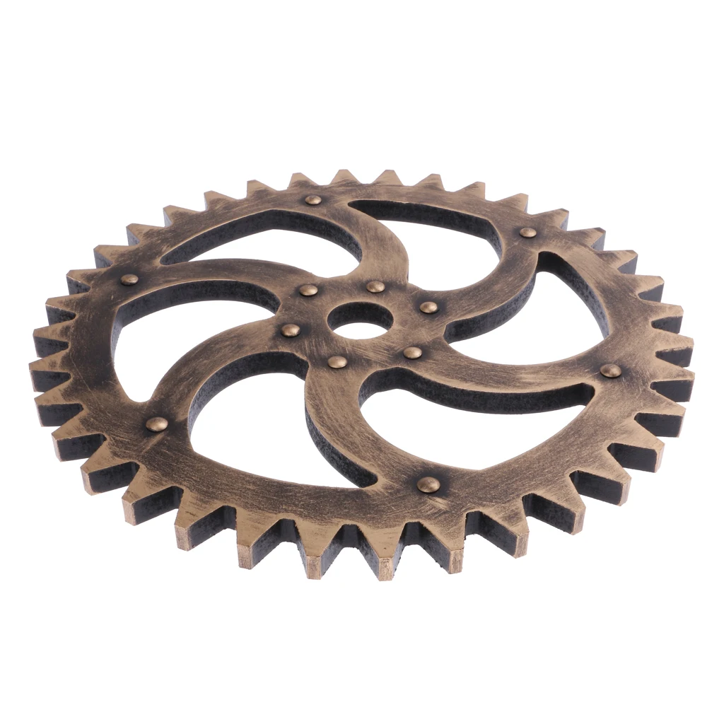 29cm Wood Vintage Steampunk Gear Home Bar Pub Cafe Wall Hanging Art Craft Collectibles Best Gift