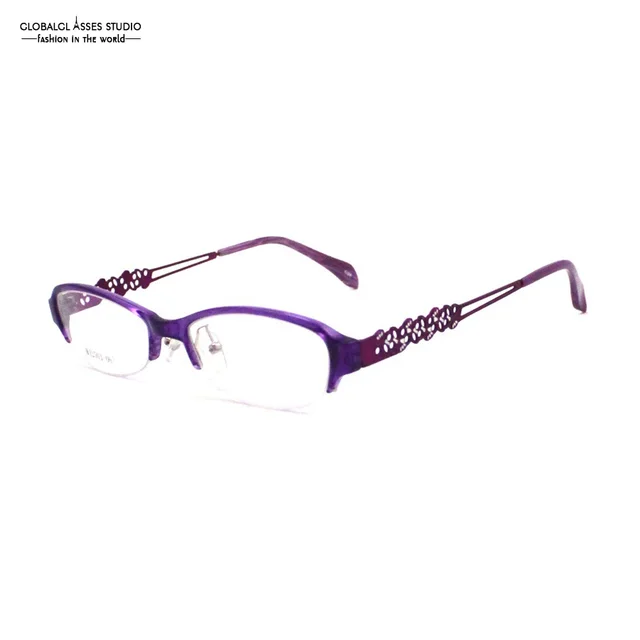 ladies half rim glasses