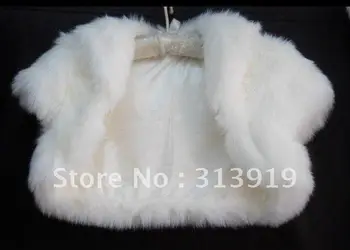 

free shipping bridal fur bolero jacket for wedding dress or evening dresses