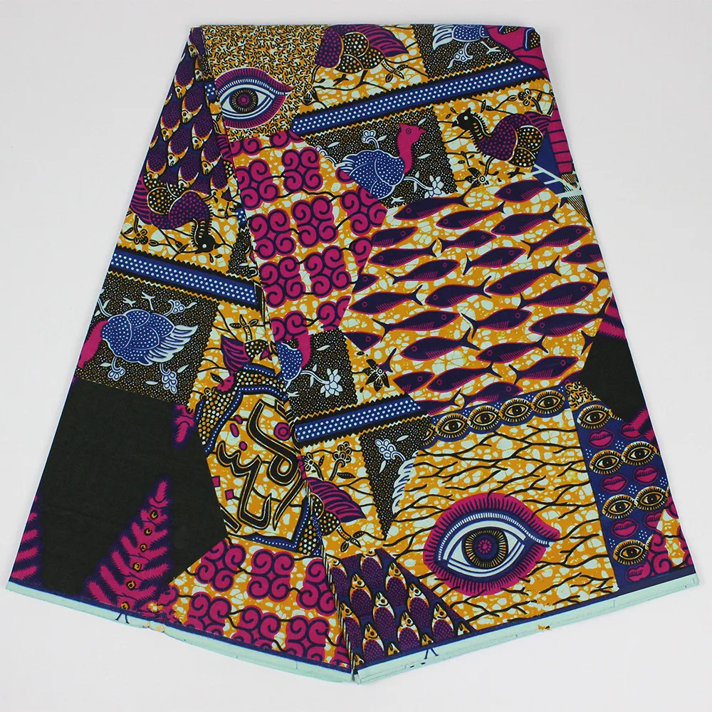 Wholesale veritable dutch real print hollandais wax african clothing 100%cotton fabric 6 yards/pcs !tqd-3-20 | Дом и сад