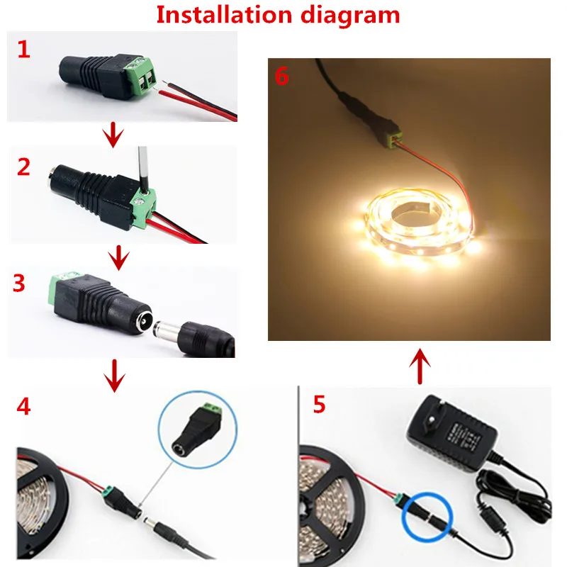 5 м 10 м водонепроницаемый 2835SMD светодиодный гибкий светильник RGB теплый белый красный синий зеленый 12 В DC один комплект с адаптером контроллер