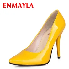 ENMAYLA 7 Colors Women Stiletto High Heel Shoes Woman Sexy Pointed Toe Wedding Shoes Fashion Heels Pumps Ladies Shoes Big Size