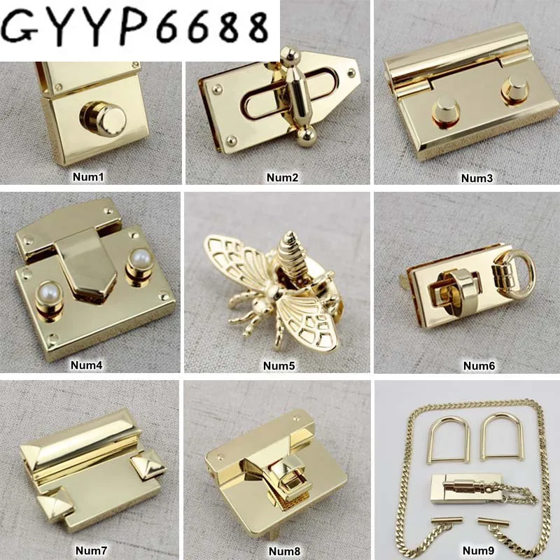 1et 10sets High quality Making Men Office Briefcase Bags' TrunkLock Snap Clasps,Man Bags Purse