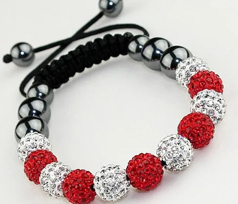 Factory Best 10mm Crystal CZ Disco Beads Bracelet .t3434 Wholesale Free Shipping Rhinestone Jewelry Hotsale | Украшения и