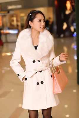 Женское осеннее пальто с мехом, зимние женские пальто, зимняя куртка размера плюс 5XL 4Xl - Цвет: Белый