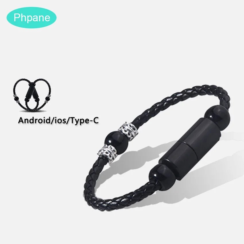 

USB Type-c Bracelet Data Cable For Iphone 6s Bracelet Wrist Charging Fast Charging Micro Portable Mobile Phone USB Fast Cable