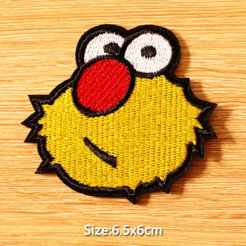 

DIY Sesame Street Embroidered Patches For Clothing Accessory Cartoon Patch Iron On Patches On Clothes Stripe Anime Patch Sew On