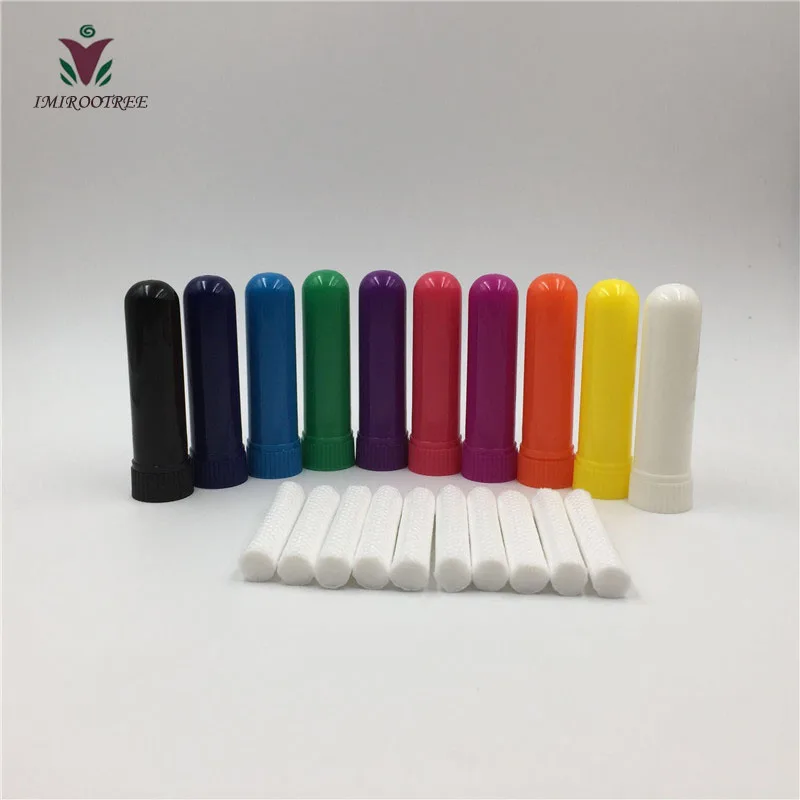 

25 sets Diy Refiliable Blank Nose Nasal Inhaler Sticks for Essential Oil, Nasal Inhaler with High Quality Cotton Wicks