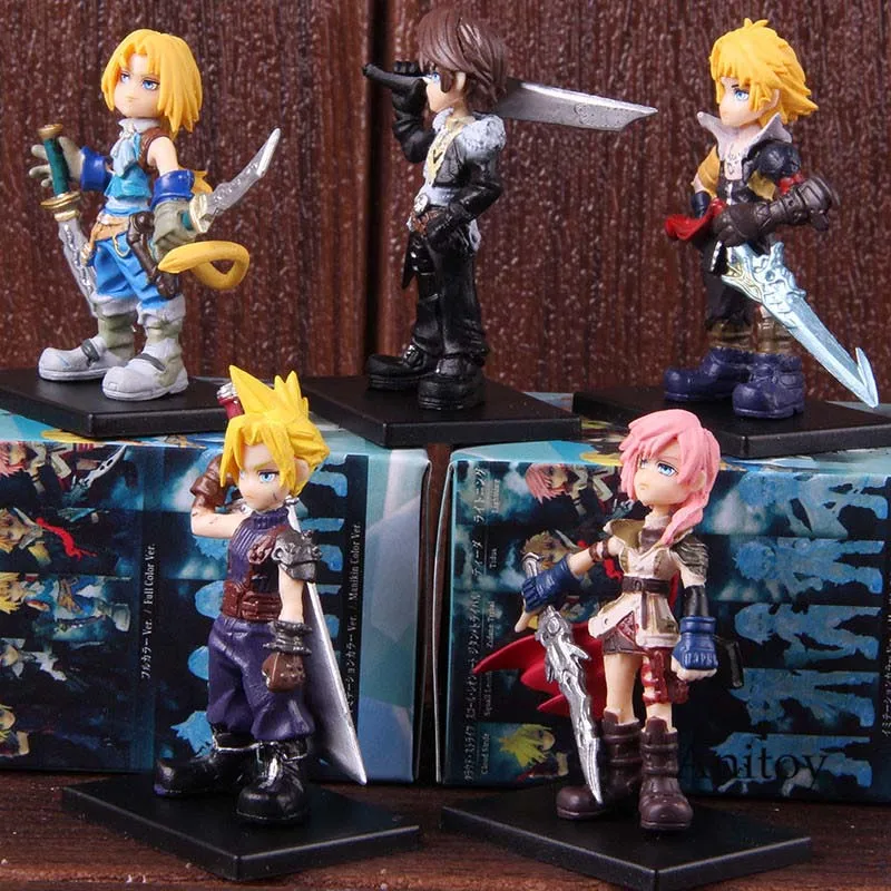 5 шт./компл. Клауд страйф Final Fantasy VII Dissidia Final Fantasy Цвет прозрачный фигурка из ПВХ, Коллекционная модель, игрушка