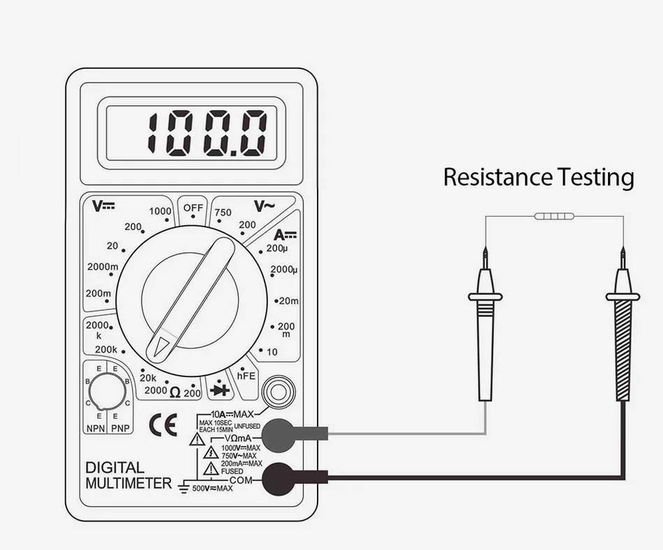 Горячая DT-830b цифровой ЖК-вольтметр переменного тока DC Амперметр Ом тестер Multimetro мультиметр зуммер диагностический инструмент