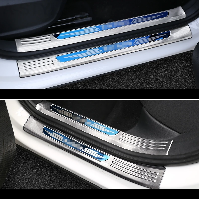 For SKODA KAROQ stainless steel welcome pedal refires door sill strip parts Interior decoration Auto Accessories