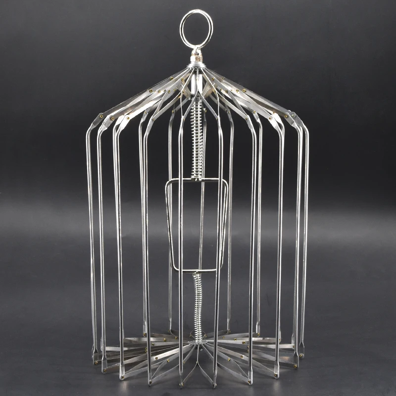 Silver Steel Appearing Bird Cage - Small Size (Dove Appearing Cage) Magic Tricks Magician Stage Illusions Gimmick Props book dove magic tricks metamopho magic anything from book stage magic illusions gimmick props