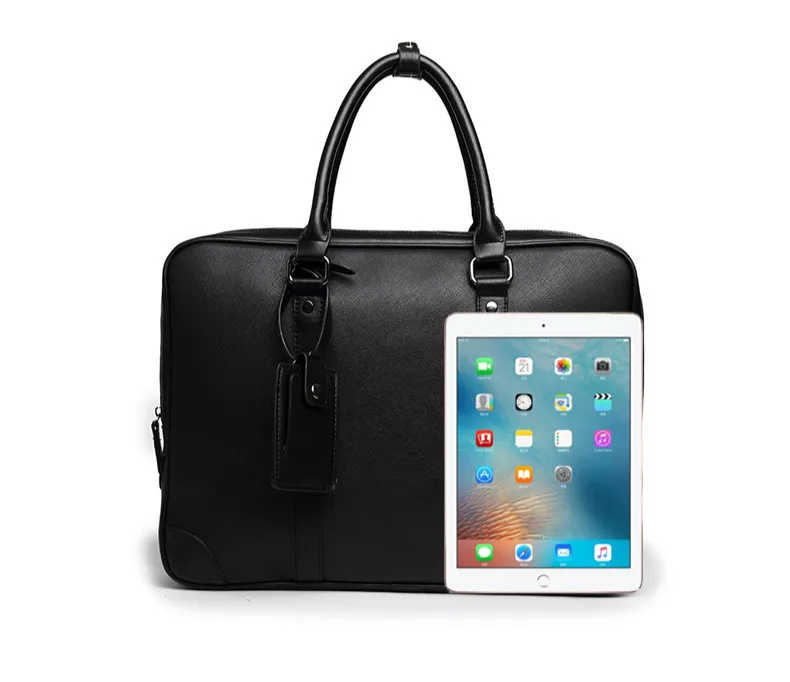 New Men's Handbag Fashion Business Briefcase Multifunctional High-end Portable PU Leather Bag Commuter OL Men's Computer Bag