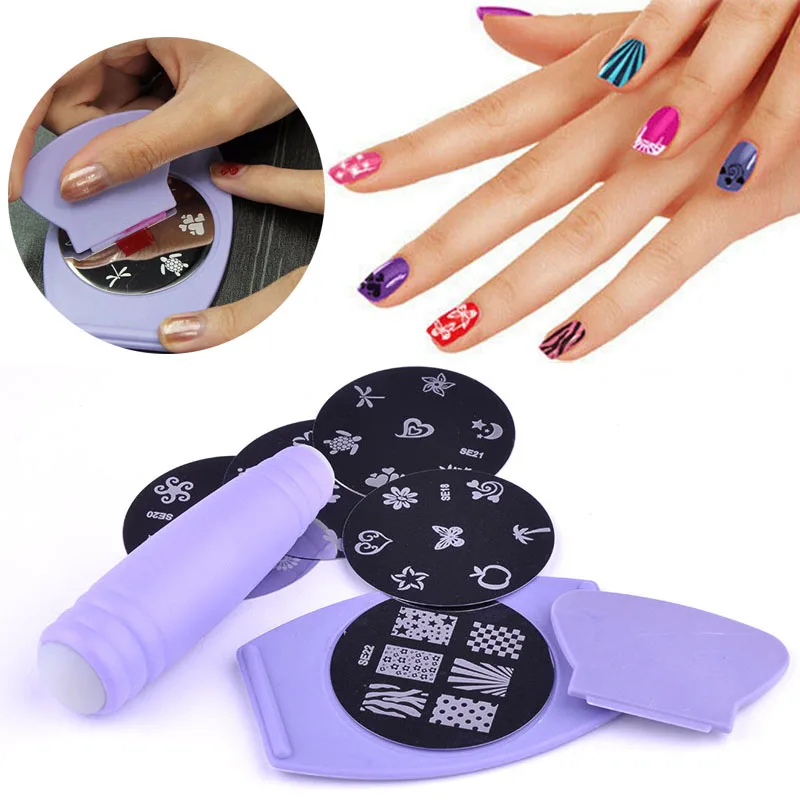 

2019 1 Pc Nail Stamping Printers Health Beauty Geometry Figure Set Art Machine Scraper Polish Print Template Image Plate Tools
