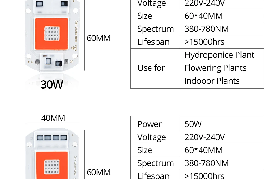 1 комплект светодиодный удара растут чип+ объектив Рефлектор 50 W 30 W 20 W 220 V для Светодиодный прожектор DIY открытый свет нужно радиатор для охлаждения