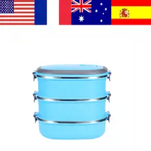 1-3 Laye коробка для хранения еды из нержавеющей стали контейнер для еды "японский бенто" портативный термальный Ланчбокс