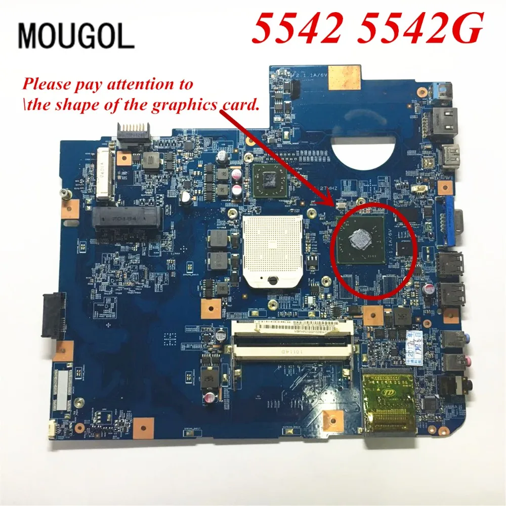 MOUGOL A+ качественная материнская плата для acer 5542 5542G материнская плата ноутбука Дискретная графика 48.4FN02.011 протестирована