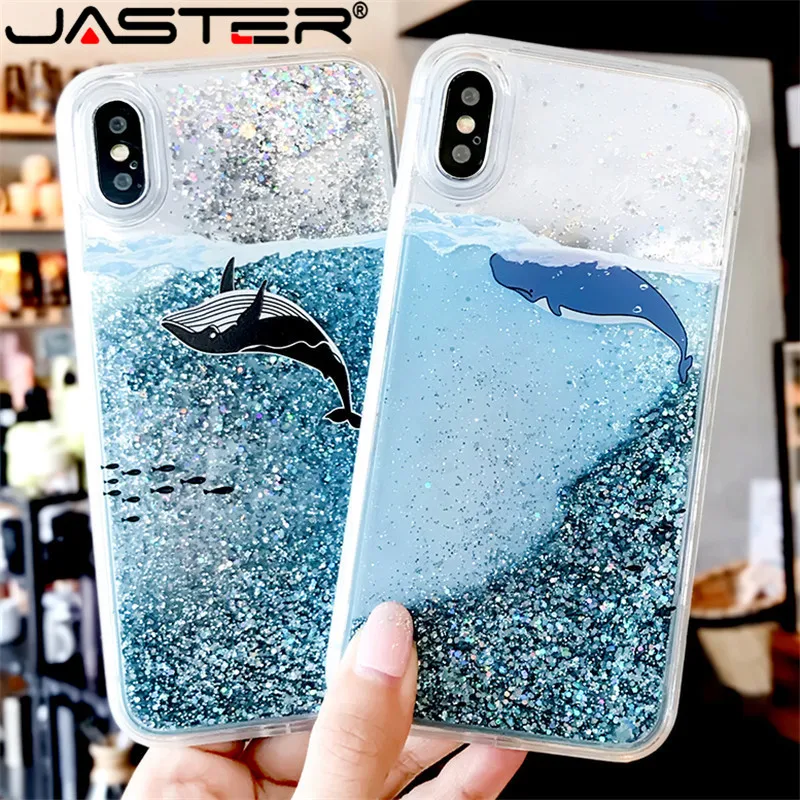 

JASTER Dynamic Liquid Quicksand Soft Case for Samsung Galaxy A8 A7 2018 A750 S9 S8 Plus S7 Edge A7 2017 J3 J5 J7 2016 Note 8 9