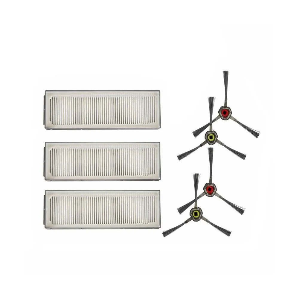 Filtros Hepa Mais Escovas Lateral para Ecovacs Acessórios de Peças de Aspirador de pó Robótico 3