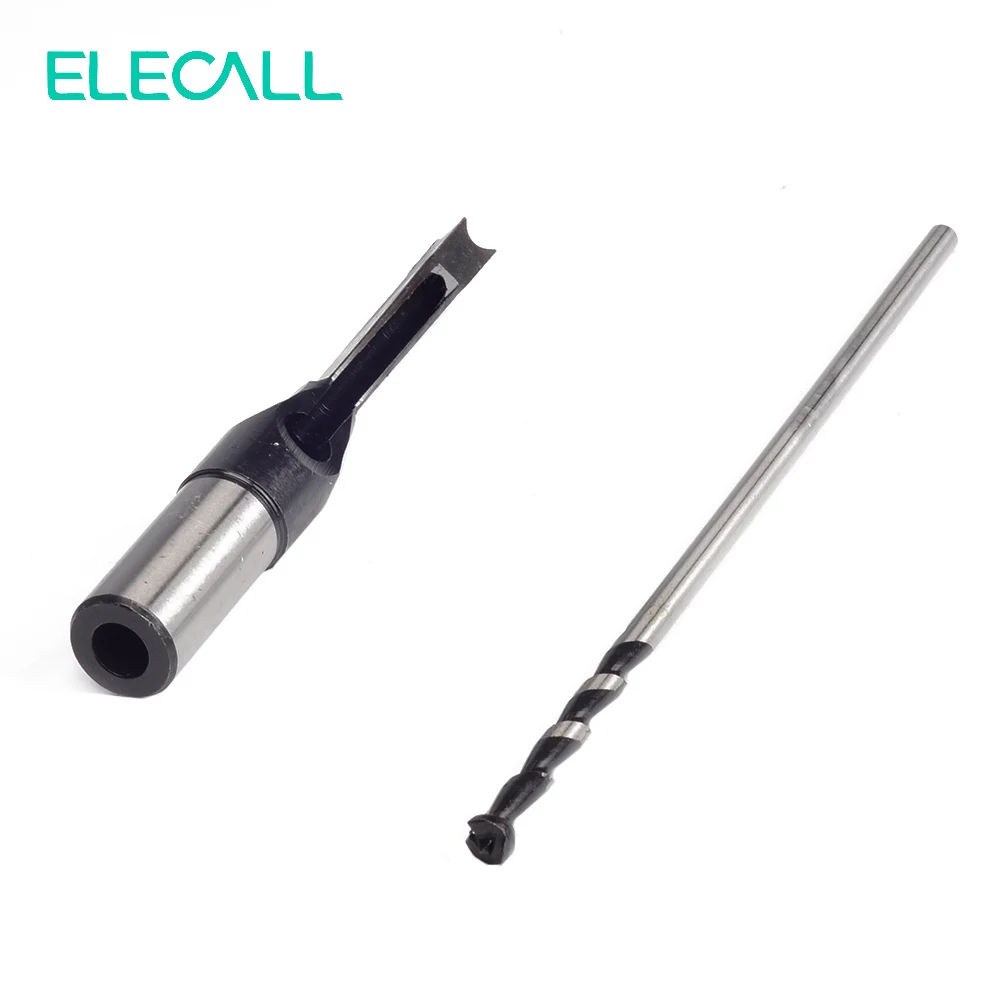 8mm 5/16'' Woodworking Bit set Square Hole Bits Drill Mortising Chisel