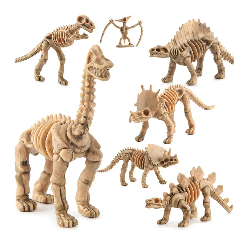 12pcs/set Dinosaur Toys Dinosaur skeleton Simulation Model Set Mini Action Figure Jurassic Collection model Toys